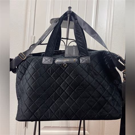 diamond quilted duffle bag